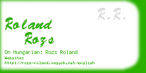 roland rozs business card